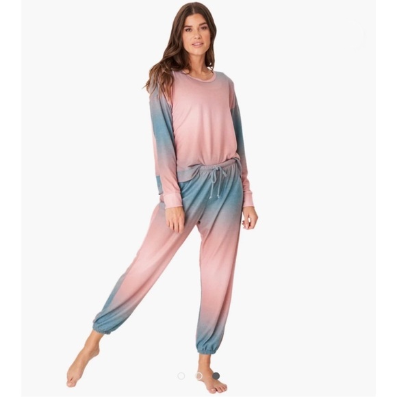 Onzie crew pullover sweatshirt beach balm ombré hi low - Picture 2 of 11